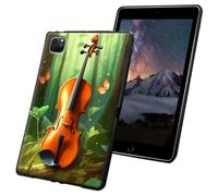 for iPad Pro 11 inch Case 4th/3rd/2nd Generation for iPad Air 5th/4th Generation Case Slim Lightweight Soft TPU Silicone Non-Slip Shock Proof Protective Black Tablet Cover - Butterflies and Violin