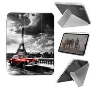 for iPad Pro 11 Inch Case (M4) 2024 5th Gen (Model: A2836/A2837/A3006), Shockproof Clear with Pencil Holder Folding Y Shape Stand Case for iPad Pro 11 Inch,Tower and Cars