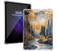 for iPad Pro 11-Inch Transparent Protective Case, Slim Lightweight Shock-Absorbing Clear TPU Cover with Raised Lips and Perfectly Aligned Cutouts for iPad Pro 2022/2021/2020, Golden Maple Leaf