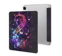 for iPad Pro 12.9" 2021 Case Cute,for Apple Pencil Holder Colorful Galaxy Music Note Printed Shockproof Cover,Lightweight & Multi-Angle Viewing