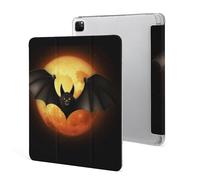 for iPad Pro 12.9" 2021 Case Cute,for Apple Pencil Holder Halloween Bat Printed Shockproof Cover,Lightweight & Multi-Angle Viewing