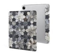 for iPad Pro 12.9" 2021 Case Cute,for Apple Pencil Holder Pattern Flower Printed Shockproof Cover,Lightweight & Multi-Angle Viewing