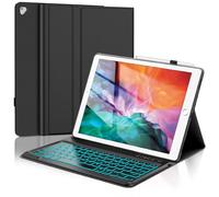 for iPad Pro 12.9 Case with Keyboard 12.9 inch 2nd/1st Gen, 7 Colors Backlit Magnetic Detachable Wireless Keyboard, Folio PU Leather Case with Pen Holder for Apple iPad Pro 12.9'' 2017/2015 Old Model