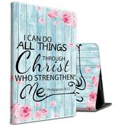for iPad Pro 12.9 Inch 2022/2021/2020 /for iPad Air 13 2024/2025 Case,BEOTIWAD Shockproof Slim PU Leather Stand Protective Cover with Auto Sleep/Wake-Bible Verses Philippians 4-13