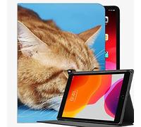 For iPad Pro 12.9 Inch 5th/4th Generation 2021 2020 2018,Cat Fat Striped Lie Case Slim Shell Cover For iPad iPad Pro 12.9 inch