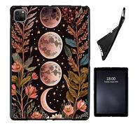 for iPad Pro 12.9 Inch Case 2022/2021/2020(6th/5th/4th Gen),Slim Soft Shockproof TPU Silicone Protective Back Shell Case for iPad Pro 12.9 inch, Crescent Pink Flower