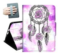 for iPad Pro 12.9 Inch Case 2022/2021/2020(6th/5th/4th Gen),with Hand Straps and Auto Wake/Sleep Leather Slim Multiple Angles Stand Smart Cover for iPad Air 13 inch 2024,Dreamcatcher and Flowers