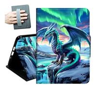 for iPad Pro 12.9 Inch Case 2022/2021/2020(6th/5th/4th Gen),with Hand Straps and Auto Wake/Sleep Leather Slim Multiple Angles Stand Smart Cover for iPad Air 13 inch 2024,Arctic Dragon