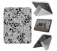 for iPad Pro 13 Inch Case M4 2024 7th Generation,Shockproof Clear with Pencil Holder Folding Y Shape Stand Case for iPad Pro 13 Inch M4 2024 7th Gen,Sparkle Glitter Leopard