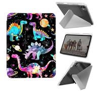 for iPad Pro 13 Inch Case M4 2024 7th Generation,Shockproof Clear with Pencil Holder Folding Y Shape Stand Case for iPad Pro 13 Inch M4 2024 7th Gen,Planet Dinosaur