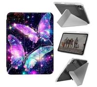 for iPad Pro 13 Inch Case M4 2024 7th Generation,Shockproof Clear with Pencil Holder Folding Y Shape Stand Case for iPad Pro 13 Inch M4 2024 7th Gen,Sparkle Butterfly