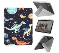 for iPad Pro 13 Inch Case M4 2024 7th Generation,Shockproof Clear with Pencil Holder Folding Y Shape Stand Case for iPad Pro 13 Inch M4 2024 7th Gen,Planet Dinosaur