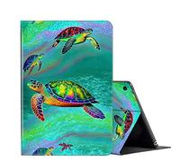for iPad Pro 9.7 inch Case (6th/5th Generation,2018/2017) iPad Air 2/1st Case,FUYOCWE PU Leather Multi-Angle Slim Stand Flip Smart Cover for iPad 9.7" 6th/5th Gen-Colorful Sea Turtles