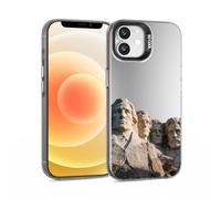 for iPhone 12/12 Pro Case, Mount Rushmore Presidents Pattern Design Soft TPU Shockproof Protective Phone Cover, Slim Fit with 1mm Raised Screen & 2mm Raised Camera Edge Protection for Women Men Girls