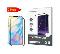 For iPhone 12 Mini (5.4) - 2 X Full Cover 3D Tempered Glass Screen Protectors