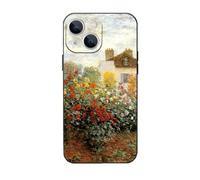 for iPhone 13 Case for Women, The Artist's Garden in Argenteuil by Monet Abstract Art Phone Case, Nature Landscape Cute Phone Cover