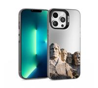 for iPhone 13 Pro Case, Mount Rushmore Presidents Pattern Design Soft TPU Shockproof Protective Phone Cover, Slim Fit with 1mm Raised Screen & 2mm Raised Camera Edge Protection for Women Men Girls