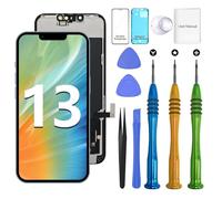 for iPhone 13 Screen Replacement Kit 6.1" LCD Screen with 3D Touch FHD COF Full Assembly/Digitizer with Repair Tools Screen Protector Waterproof Frame Sticker for A2633/A2482/A2631/A2634/A2635