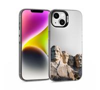 for iPhone 14 Case, Mount Rushmore Presidents Pattern Design Soft TPU Shockproof Protective Phone Cover, Slim Fit with 1mm Raised Screen & 2mm Raised Camera Edge Protection for Women Men Girls