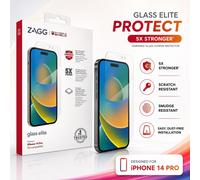 ZAGG InvisibleShield Glass Elite Screen Protector for iPhone 14 Pro, Shockproof, Smudgeproof, Scratch Resistant, Anti-Microbial, (Clear)