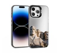 for iPhone 14 Pro Case, Mount Rushmore Presidents Pattern Design Soft TPU Shockproof Protective Phone Cover, Slim Fit with 1mm Raised Screen & 2mm Raised Camera Edge Protection for Women Men Girls