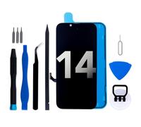 for iPhone 14 Screen Replacement kit, 6.1" FHD LCD Display Touch Digitizer Assembly with Frame Adhesive and Repair Tools Compatible with A2882 A2649 A2881 A2884 A2883