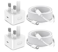 for iPhone 15 16 17 Charger, 2 Pack USB C Charger Plug PD 20W with 2M/ 6.6FT USBC to C Cable Apple Fast Charging for iPhone 17 16 15/ Plus/Pro/Pro Max/Air, for iPad Pro/Air/Mini