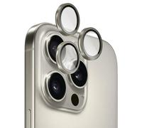 For iPhone 15 Pro/ 15 Pro Max Camera Lens Protector, Anti-Scratch, Metal Alloy & Sapphire Glass Material Camera Cover, Does Not Affect Night Shots, Military-Grade Drop Protection (Titanium Grey)