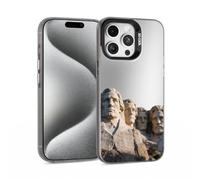for iPhone 15 Pro Case, Mount Rushmore Presidents Pattern Design Soft TPU Shockproof Protective Phone Cover, Slim Fit with 1mm Raised Screen & 2mm Raised Camera Edge Protection for Women Men Girls