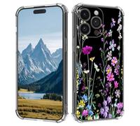 for iPhone 15 Pro Max Case,Slim Transparent Flexible TPU Durable Shockproof Anti-Scratch Anti-Fall Phone Cover for iPhone 15 Pro Max 6.7 Inch,Wildflower Plant