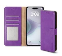 For iPhone 16 Leather Book Flip Wallet Case
