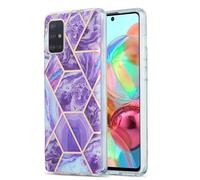 for iPhone 16 Pro Case, 3D Marble Matte Design Soft TPU Gel Silicone Bumper Ultra-Thin Slim Fit Shock-Absorption Flexible Anti-Scratch Rubber Protective Cover for iPhone 16 Pro Deep purple