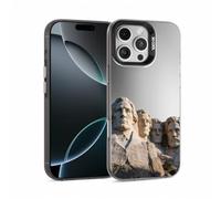 for iPhone 16 Pro Case, Mount Rushmore Presidents Pattern Design Soft TPU Shockproof Protective Phone Cover, Slim Fit with 1mm Raised Screen & 2mm Raised Camera Edge Protection for Women Men Girls