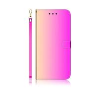 for iPhone 16 Pro Case, Shockproof Bling Glitter Mirror PU Leather Ultra Fit Flip Notebook Wallet Cover with Kickstand [Card Slot] Magnetic Closure Protective Phone Cases for iPhone 16 Pro purple