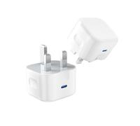 For iPhone 16 Pro Max Charger, iPhone 16 Pro Max Charger Plug, 20W USB C Charger Plug Type C Fast PD Adapter Mains UK Wall Charger For iPhone 16 Pro Max (White)