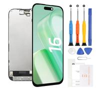 for iPhone 16 Screen Replacement Kit 6.1" LCD Display Touch Digitizer with True Tone, Face ID Support, 3D Touch + Repair Tools (A3287 A3081 A3286 A3288)
