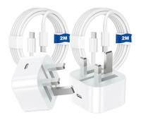 For iPhone 17 16 15 Charger Fast Charging, 2Pack 20W USB C Fast Charger Plug with 2M Type C to C Cable Lead for App-le iPhone 17 Pro Max/Air/16 Pro Max/Pro/Plus/15 Pro Max/Plus//iPad Pro/Mini