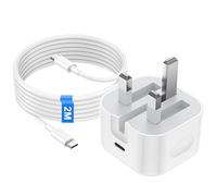 For iPhone 17/16 Fast Charger, 20W PD USB C Plug with 2M USB C to C Cable for iphone 17/16/16 Plus/16 Pro/16 Pro Max/15/15 Plus/15 Pro/15 Pro Max, iPad Pro/Air/Mini,Type C Charger UK Power Adapter