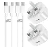 for iPhone 17 16 Fast Charger, 2Pack 20W Phone Charger USB C Plug and USBC to USBC Cable 2M for iPhone 17/16/16 Plus/16 Pro Max/15/15 Plus/15 Pro Max, iPad Air/Mini, USB C charger Type C Fast charger