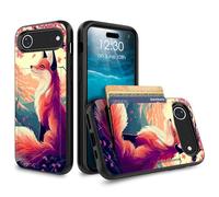 for iPhone 17 Air Case Wallet Case with Credit Card Holder Dual Layer Shock Proof Protective Phone Case for iPhone 17 Air 6.5 inch 2025 - Tree Flower Moon