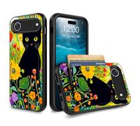 for iPhone 17 Air Case Wallet Case with Credit Card Holder Dual Layer Shock Proof Protective Phone Case for iPhone 17 Air 6.5 inch 2025 - Cherry Blossom Tree Fox