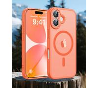 for iPhone 17 Case,[Compatible with MagSafe] [Military Drop Protection] Full Camera Protection Shockproof Slim Translucent Matte Protective Phone Cover for iPhone 17-6.3 Inch (Orange)