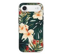 for iPhone 17 Case, Scratch Resistant Slim Phone Cover Soft TPU, Wireless Charging Compatible, Tropical Summer Hawaiian Flower Palm Leaves iPhone 17 Air Case Shockproof Flexible Protective Cases for W