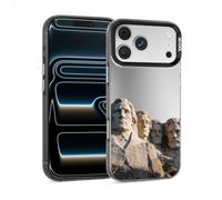 for iPhone 17 Pro Case, Mount Rushmore Presidents Pattern Design Soft TPU Shockproof Protective Phone Cover, Slim Fit with 1mm Raised Screen & 2mm Raised Camera Edge Protection for Women Men Girls