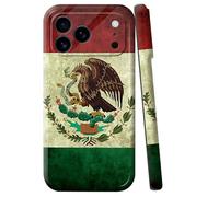 for iPhone 17 Pro Case Slim Hard PC Wireless Charging Shell Women Men Lightweight Shockproof Drop Protective Anti-Scratch Phone Cover for Apple 17 Pro 6.3" 2025, Mexico Mexican Vintage Flag
