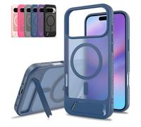 for iPhone 17 Pro Max Case with Hidden Stand, Military-Grade Protection & Ultra-Thin Matte Finish (Blue,14Pro)