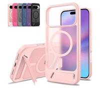 for iPhone 17 Pro Max Case with Hidden Stand, Military-Grade Protection & Ultra-Thin Matte Finish (Pink,for 17ProMax)