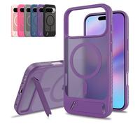 for iPhone 17 Pro Max Case with Hidden Stand, Military-Grade Protection & Ultra-Thin Matte Finish (Purple,for 14Pro)