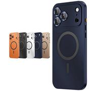 For iPhone 17 Pro Max Metal Case, lloy Aluminum Bumper Alloy Magnetic Frame Case, Fit for MagSafe Slim Phone Cover for iPhone 17/16/15 Series (for iPhone 15Plus,Blue)