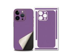 For iPhone 17 Pro Max Skin Wrap, Ultra-Thin 3M Texture Matte Carbon Fiber Full Body Protective Sticker for Minimalist Style Lovers (Light Purple,for 15pro)
